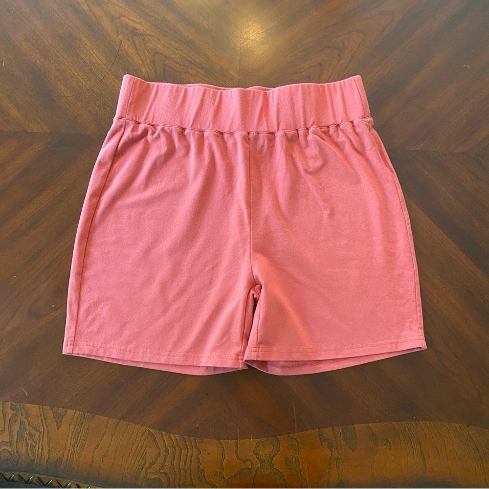 ANRABESS Shorts XL Pull On Plus Salmon Pink Summer Coastal Cottage